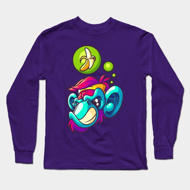 Monkey Business - Wild Long Sleeve T-Shirt by ArtisticDyslexia